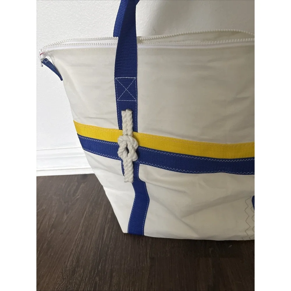 Sea Fever Gear Recycled Sailcloth Tote Bag Cape Cod Nautical Sailing Beach MINT
